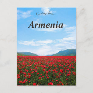 Vilda tulpaner i Alaverdi Armenien vykort