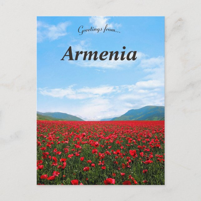 Vilda tulpaner i Alaverdi Armenien vykort (Framsida)