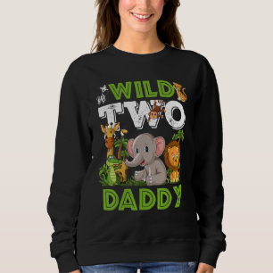 Vilda Två Pappa Zoo Födelsedags Safari Djungel Dju T Shirt