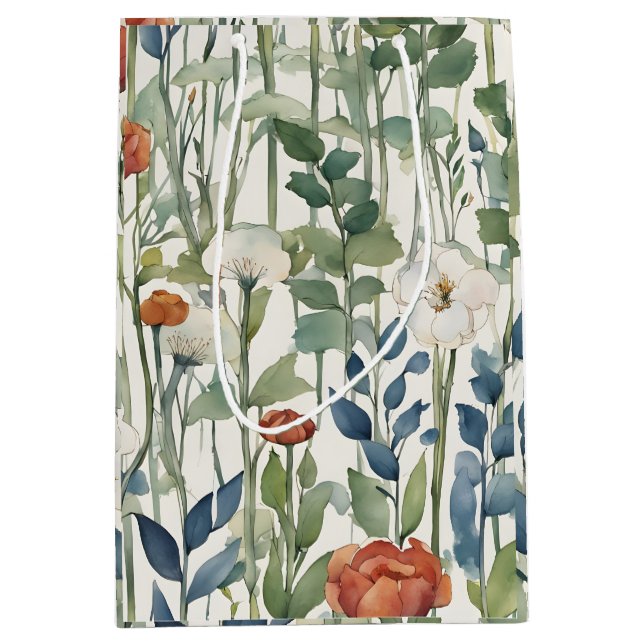 Vilda vårblommor akvarellkonst  (Framsidan)