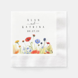 Vilda vårblommor pappersservett