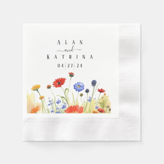 Vilda vårblommor pappersservett (Framsidan)