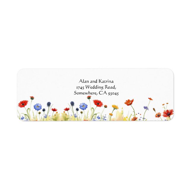 Vilda vårblommor returadress etikett (Framsidan)