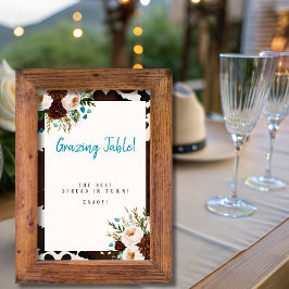 Vilda Västerländska Boho Blommor "Gräsningsbord" S Inbjudningar