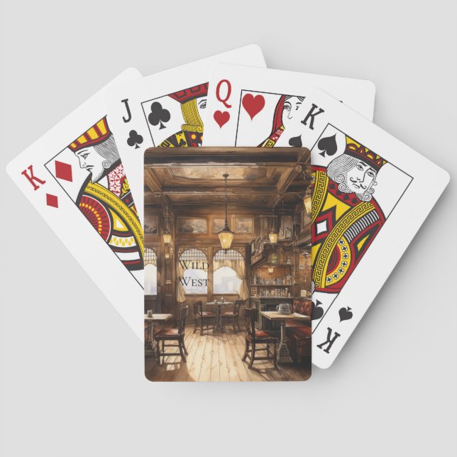 Vilda Västern Bar Saloon Casinokort (Baksidan)