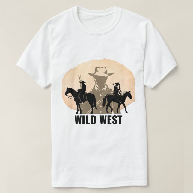 Vilda västern cowboy-grafisk t-shirt (Design framsida)