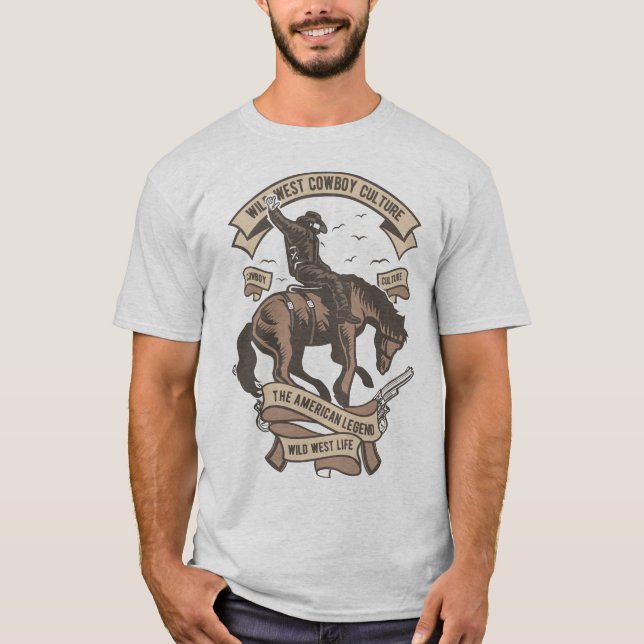 Vilda västern cowboykultur t-shirt (Framsida)