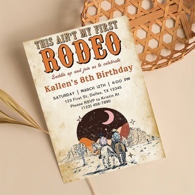 Vilda västern födelsedag västern cowboy födelsedag inbjudningar (Skapare uppladdad)