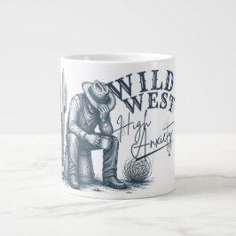 Vilda västern hög ångest | Rollig västerndesign Jumbo Mugg