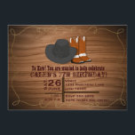 Vilda västern landsbygden Repstövlar & hatt inbjud Inbjudningar<br><div class="desc">Vilda västern landsbygden Repstövlar & hatt inbjudan.</div>