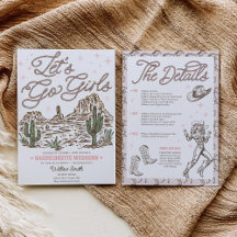 Vilda västern möhippa Låt oss gå tjejer Resplan