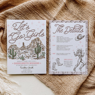 Vilda västern möhippa Låt oss gå tjejer Resplan Inbjudningar