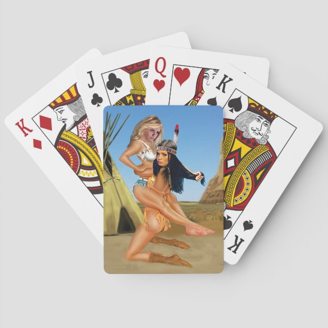 Vilda västern-utmaning casinokort (Baksidan)