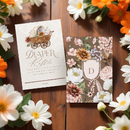 Vilda västern västerländsk blomster vagn Baby blöj Tilläggskort