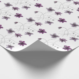 Vilda Violer Akvarell Handmålad Monogram Presentpapper