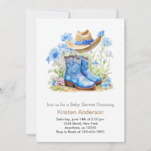 Vilda western Äventyr Baby Shower Inbjudningar