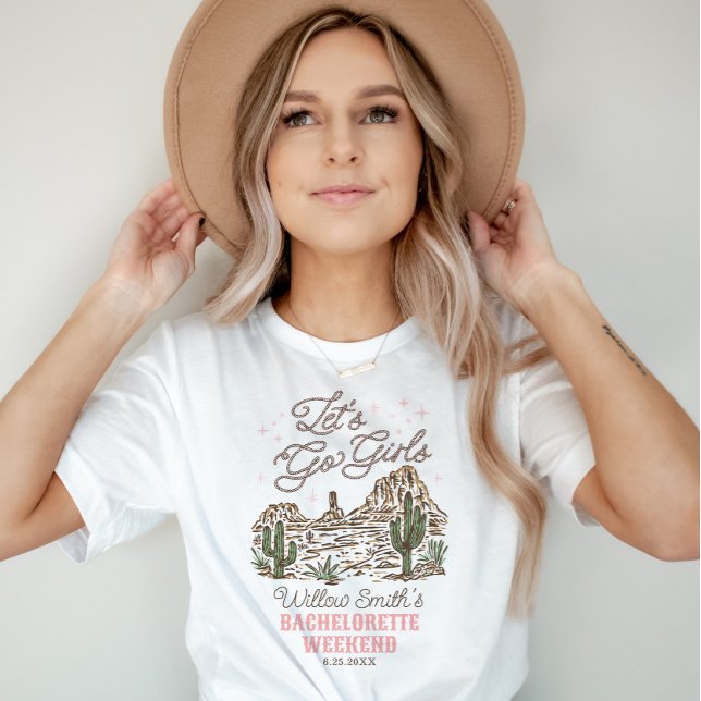Vilda western Bachelorette Låt oss Go Girls Tshirt T Shirt (Skapare uppladdad)