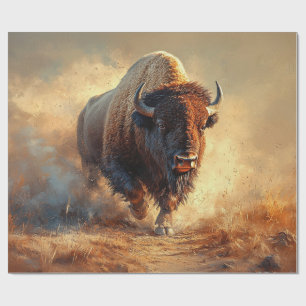 Vilda western Bison Decoupage Presentpapper