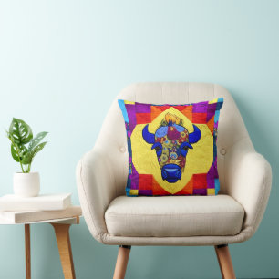 Vilda western Bison Quilt som design Kudde