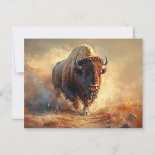 Vilda western Bison Vykort