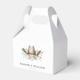 Vilda western bröllop cowboyhatt presentaskar