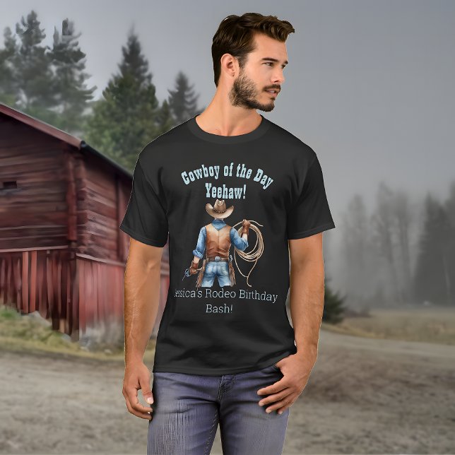 Vilda western Cowboy Birthday T-Shirt (Skapare uppladdad)