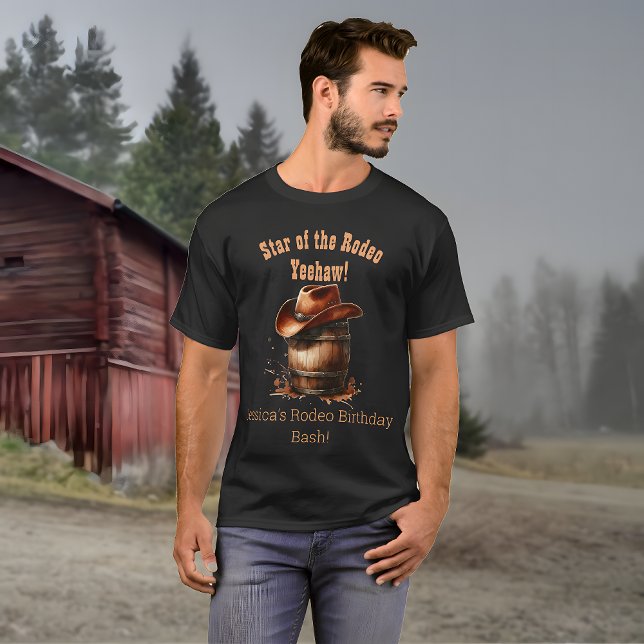 Vilda western Cowboy Birthday T-Shirt (Skapare uppladdad)