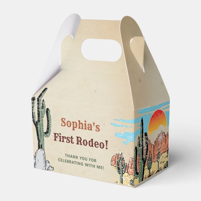 Vilda western Cowboy Födelsedagsfest Presentaskar (Framsidan Sidan)