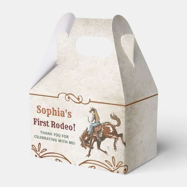 Vilda western Cowboy Födelsedagsfest Presentaskar (Framsidan Sidan)