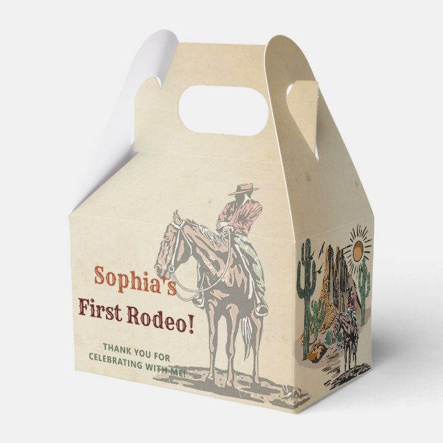 Vilda western Cowboy Födelsedagsfest Presentaskar (Framsidan Sidan)