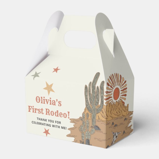 Vilda western Cowboy Födelsedagsfest Presentaskar (Framsidan Sidan)