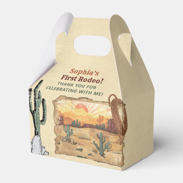 Vilda western Cowboy Födelsedagsfest Presentaskar (Framsidan Sidan)