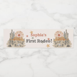 Vilda western Cowboy Födelsedagsfest Vattenflaska- Vattenflaskor Etikett