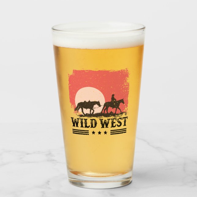 Vilda western Cowboy Glaskopp (Framsida fylld)
