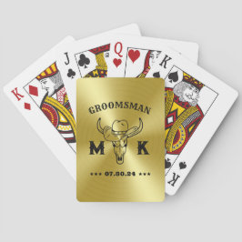 Vilda western Cowboy Personlig Monogram-Marskalkar Casinokort