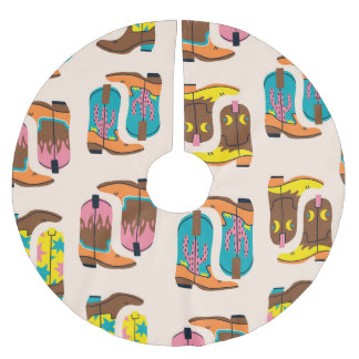 Vilda western Cowboyboots: Mode Concept Mönster Julgransmatta Borstad Polyester