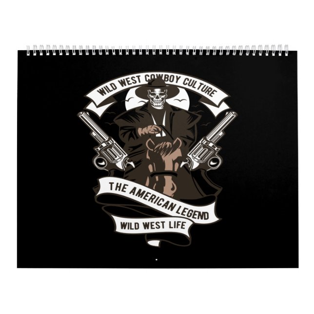 vilda western cowboykultur den amerikanska legenda kalender (Omslag)