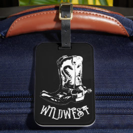Vilda western cowboystövlar bagagebricka