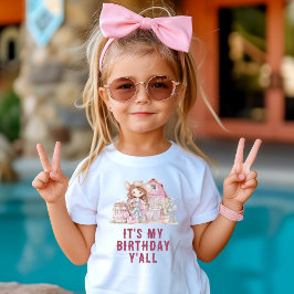 Vilda western Cowgirl Det är min födelsedag. T Shirt