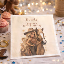Vilda western cowgirl-födelsedag