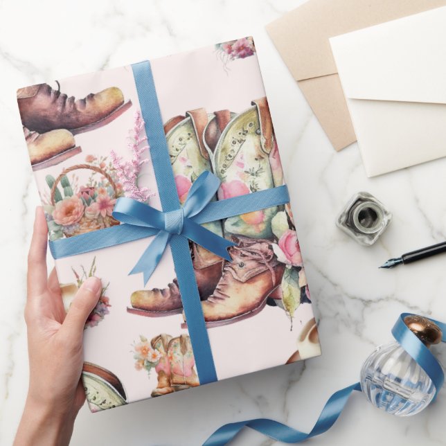 Vilda western Cowgirl Land Westerna Födelsedagsfes Presentpapper (Gifting)