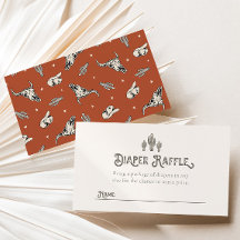 Vilda western Diaper Raffle Card | Westerna babysk