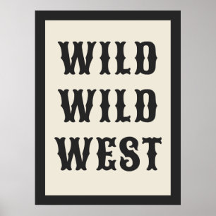 Vilda western för Western typografi för vild Poster