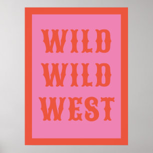 Vilda western för Western typografi för vild Poster