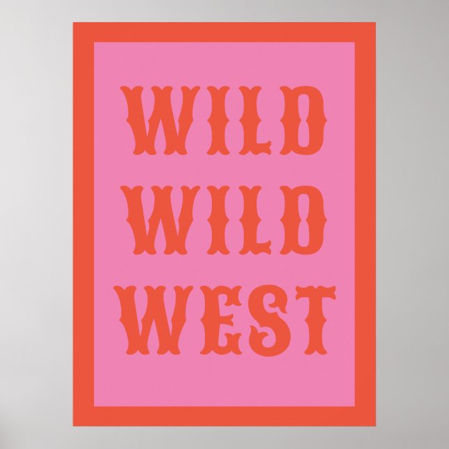 Vilda western för Western typografi för vild Poster (Framsidan)