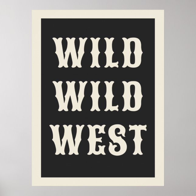 Vilda western för Western typografi för vild Poster (Framsidan)
