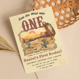 Vilda western Hur Västern var en födelsedag Inbjudningar