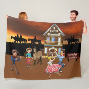Vilda western Jamboree Fleece Blanket
