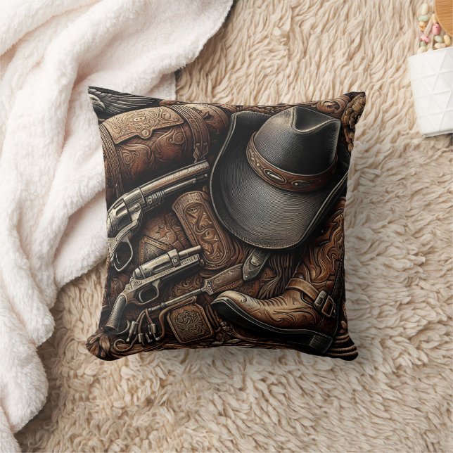 Vilda western kudde (Filt)