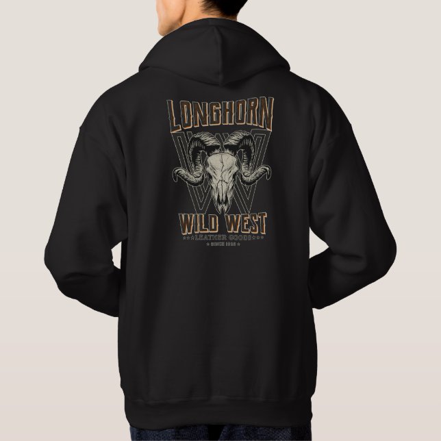 Vilda western lädervaror hoodie (Baksida)